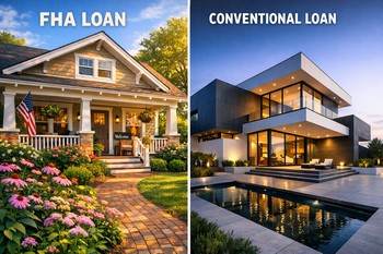 Side-by-side comparison of FHA and conventional loans, detailing features and eligibility requirements.