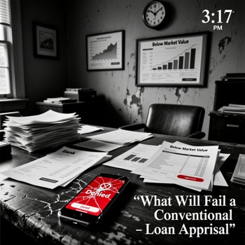 Factors that can cause a conventional loan appraisal to fall short, affecting mortgage approval and appraisal requirements